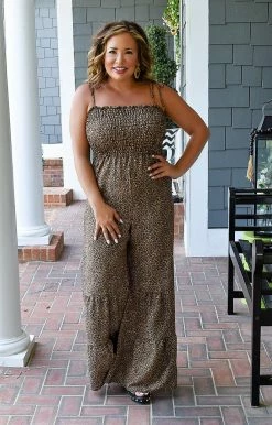 Vision - JP117PP - 62022 New Found Love Leopard Jumpsuit BOTTOMS