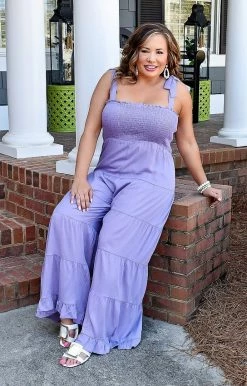 Heimish - BL-WP1025V - 32322 BOTTOMS Sweet Summer Jumpsuit - Lavender