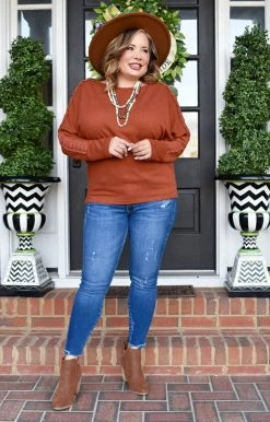 143 Story - TB2006-PP - 11322 TOPS Can't Forget You Top - Burnt Orange