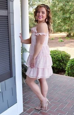 Andree - 94525-PP - 2522 Bring It Back Lace Dress - Blush DRESSES 7 Andree - 94525-PP - 2522 Bring It Back Lace Dress - Blush DRESSES