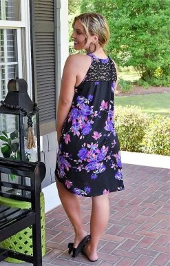 Heimish - ED6504-12 - 61422 Get On Board Floral Dress - Black