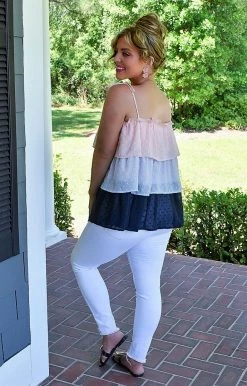 Davi & Dani - JT14242PER - 51322 TOPS Always My Best Colorblock Top