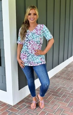 Heimish - ST2157-10 - 71122 Up For Anything Leopard Top TOPS