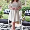 White Birch - D73184XL - 12422 DRESSES Casual Confidence Linen Dress - Oatmeal
