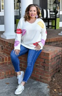 143 Story - ITM6796 - 22822 Pucker Up Print Sweater