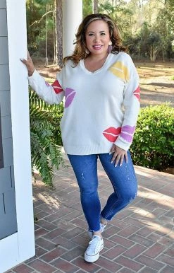 143 Story - ITM6796 - 22822 Pucker Up Print Sweater