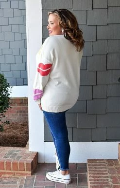 143 Story - ITM6796 - 22822 Pucker Up Print Sweater