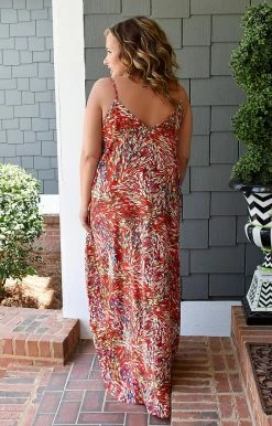 Heimish - ED6700-12 - 61322 DRESSES Back To Life Print Maxi Dress - Red 7 Heimish - ED6700-12 - 61322 DRESSES Back To Life Print Maxi Dress - Red