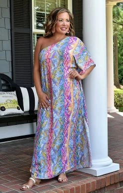 Andree - D10184 - 62722 DRESSES Don't Be Dramatic Snake Print Maxi Dress