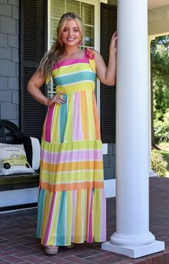 Flying Tomato - ID18664-PP - 7222 DRESSES Fancy You Print Maxi Dress - Multi