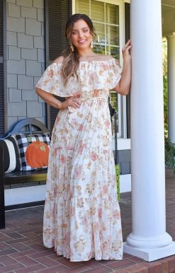 Flying Tomato - LD1360 - 102921 Instant Attraction Floral Maxi Dress - Cream/Rust DRESSES 7 Flying Tomato - LD1360 - 102921 Instant Attraction Floral Maxi Dress - Cream/Rust DRESSES