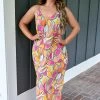 Heimish - ED6700-12 - 61622 Back To Life Floral Maxi Dress - Pink/Orange DRESSES