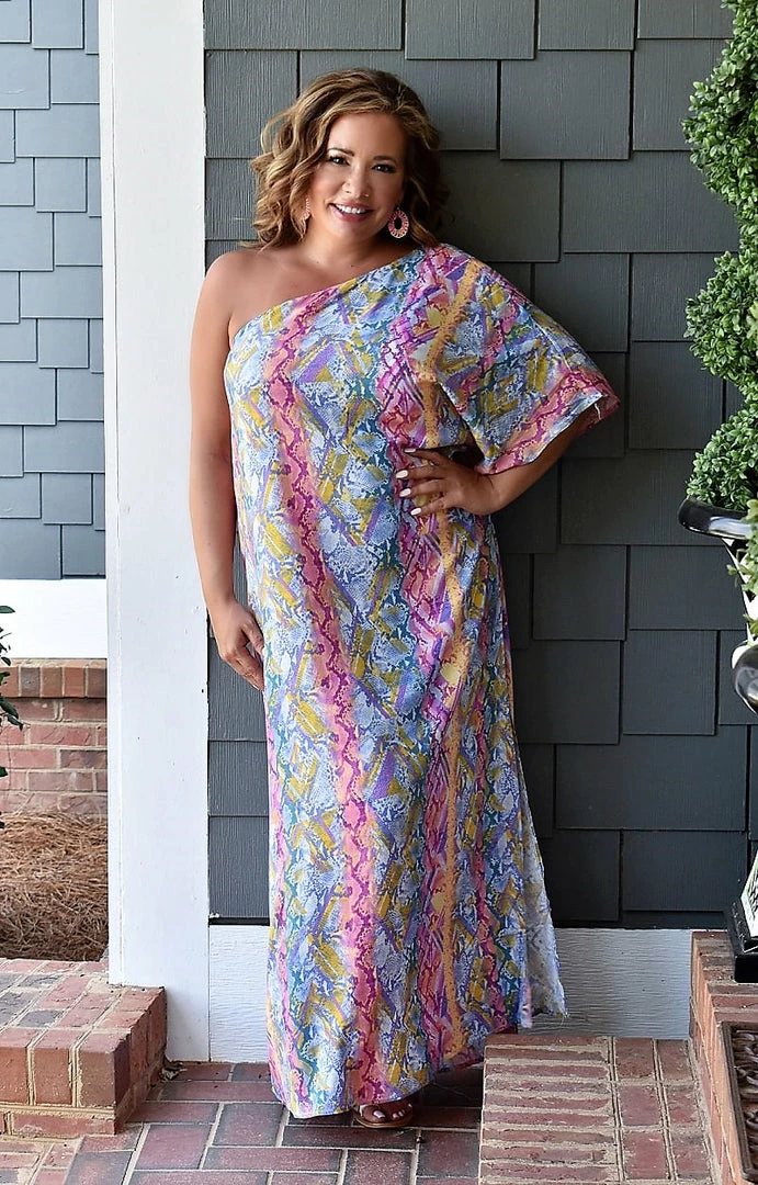 Andree - D10184 - 62722 DRESSES Don't Be Dramatic Snake Print Maxi Dress 2 Andree - D10184 - 62722 DRESSES Don't Be Dramatic Snake Print Maxi Dress