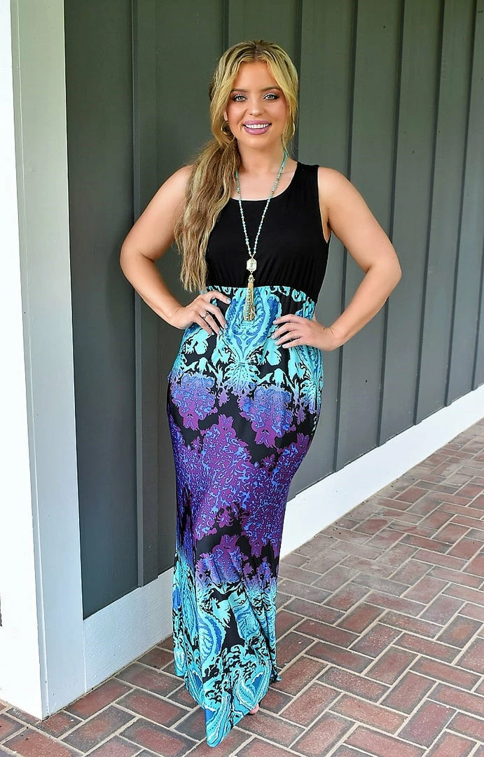 Heimish - SD1027-11 - 71622 DRESSES If I Were Yours Print Maxi Dress - Black/Multi 1 Heimish - SD1027-11 - 71622 DRESSES If I Were Yours Print Maxi Dress - Black/Multi