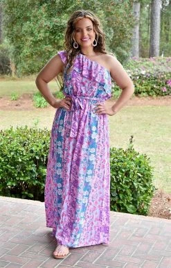 Andree - D10088 - 32022 Getting The Attention Floral Maxi Dress - Multi