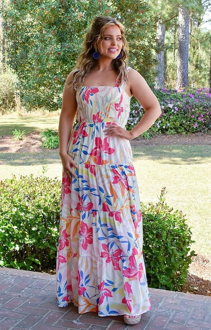 Flying Tomato - ID18662-PP - 32422 Expecting Perfection Floral Maxi Dress - Ivory/Multi 2 Flying Tomato - ID18662-PP - 32422 Expecting Perfection Floral Maxi Dress - Ivory/Multi