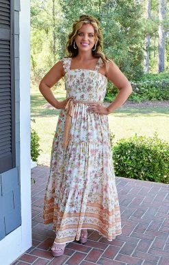 Flying Tomato - LD1448 - 4222 DRESSES Showered With Love Floral Maxi Dress - Ivory