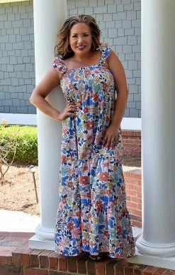 Southern Grace - 6807E - 52322 DRESSES All The Allure Floral Maxi Dress - Multi