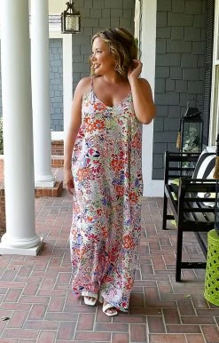 Heimish - ED6700-12 - 61522 DRESSES Back To Life Floral Maxi Dress - White/Multi