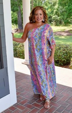 Andree - D10184 - 62722 DRESSES Don't Be Dramatic Snake Print Maxi Dress 7 Andree - D10184 - 62722 DRESSES Don't Be Dramatic Snake Print Maxi Dress