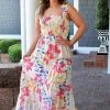 Flying Tomato - ID18662-PP - 32422 Expecting Perfection Floral Maxi Dress - Ivory/Multi