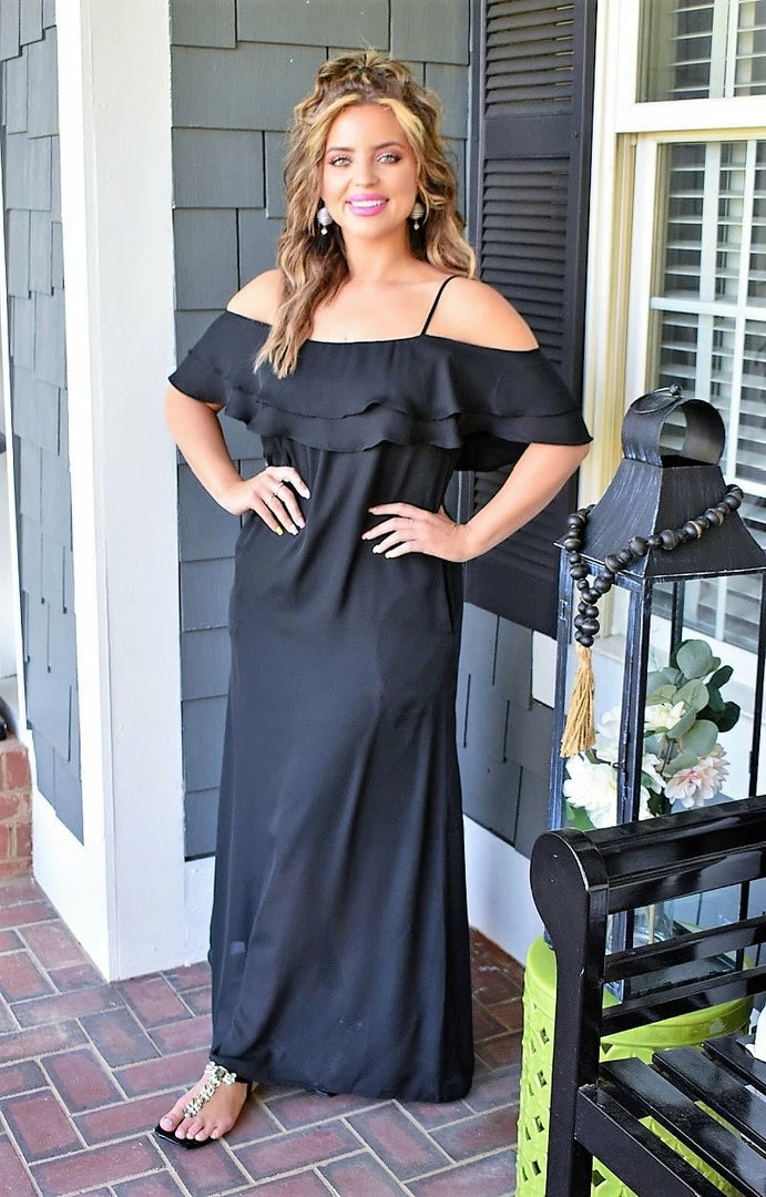 Heimish - BL-WD1058V - 4722 DRESSES Happy Anywhere Maxi Dress - Black 2 Heimish - BL-WD1058V - 4722 DRESSES Happy Anywhere Maxi Dress - Black