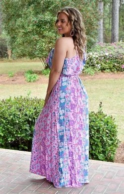 Andree - D10088 - 32022 Getting The Attention Floral Maxi Dress - Multi