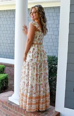 Flying Tomato - LD1448 - 4222 DRESSES Showered With Love Floral Maxi Dress - Ivory 6 Flying Tomato - LD1448 - 4222 DRESSES Showered With Love Floral Maxi Dress - Ivory