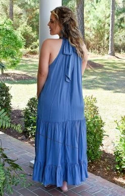 Heimish - BL-WD1073V - 32522 Delicate Touch Maxi Dress - Denim Blue DRESSES 6 Heimish - BL-WD1073V - 32522 Delicate Touch Maxi Dress - Denim Blue DRESSES