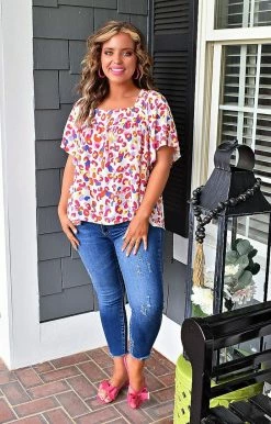 Andree - T10753 - 32822 On The Move Leopard Top - Ivory/Multi