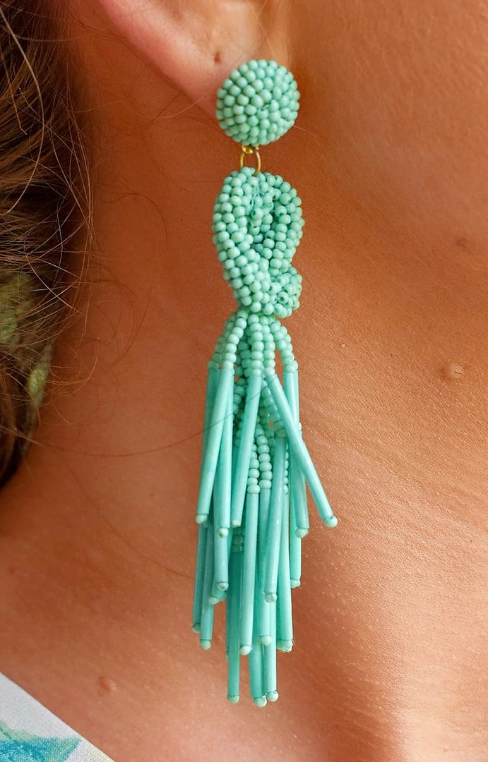 Beads Corner - E-61-SB - 71822 Certain Of You Earrings - Mint Accessories 2 Beads Corner - E-61-SB - 71822 Certain Of You Earrings - Mint Accessories