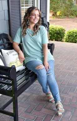 Heimish - BL-ST1879-11 - 22022 Happy To See You Top - Mint TOPS