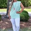 First Love - T11530 - 6622 Flatter Me Top - Mint TOPS