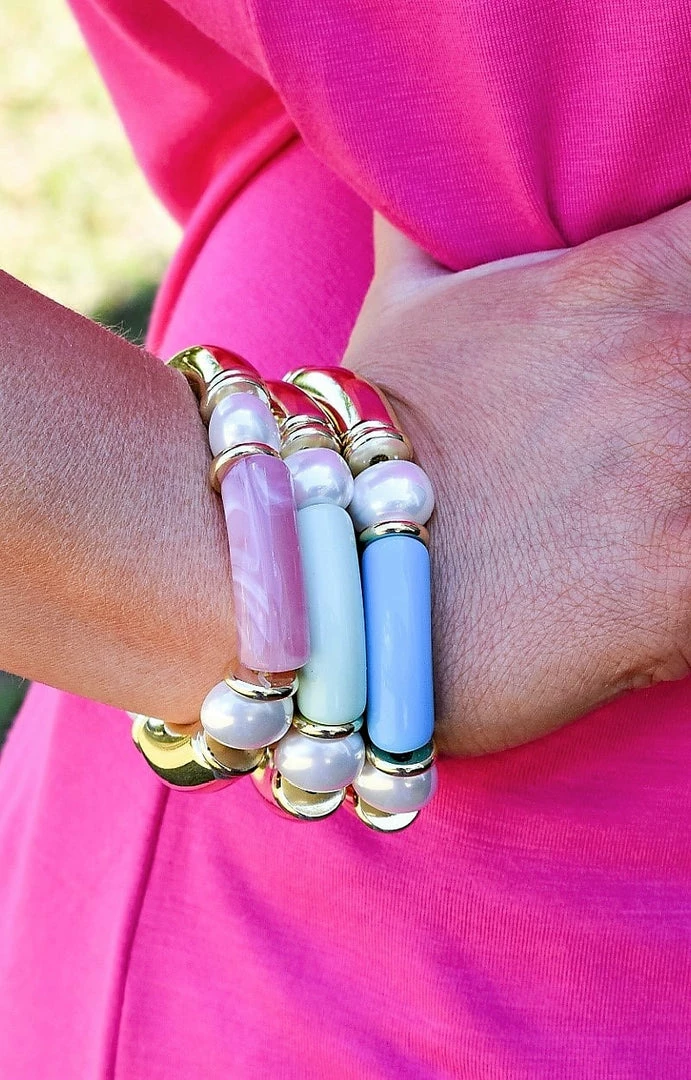 What's Hot - B-1326-BL - 32322 So Thankful Bracelet - Blue/Gold Accessories 2 What's Hot - B-1326-BL - 32322 So Thankful Bracelet - Blue/Gold Accessories