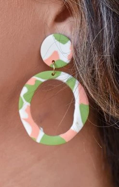 Golden Stella - EP38142-001 - 21422 Accessories Born To Be Wild Earrings - Peach/Green