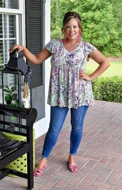 BE Stage - PT11140 - 51022 Can't Top This Floral Top - Multi