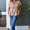 Hailey & Co - ST6631 - 7222 Ease Into It Print Top - Multi TOPS