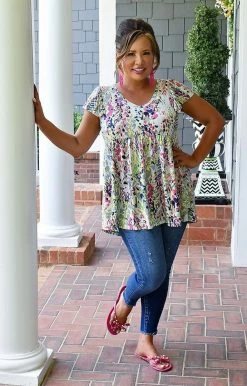 BE Stage - PT11140 - 51022 Can't Top This Floral Top - Multi