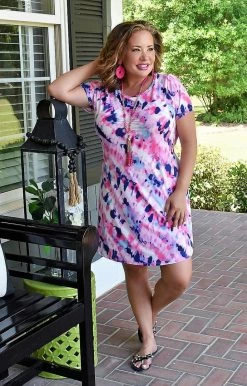 Sew In Love - VED54-2548B - 52222 Feeling Flirty Tie Dye Dress 7 Sew In Love - VED54-2548B - 52222 Feeling Flirty Tie Dye Dress