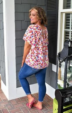 Andree - T10753 - 32822 On The Move Leopard Top - Ivory/Multi