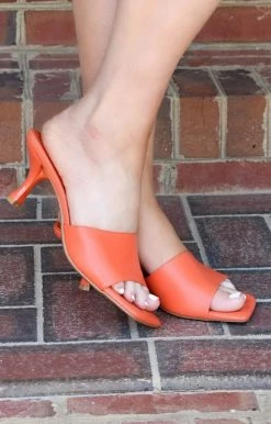 JP Original - ALIGN-03 - 102421 It's No Secret Heels - Tangerine SHOES