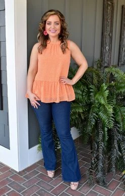 Staccato - 18195-PP - 2322 Second To None Top - Tangerine TOPS