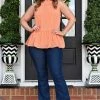 Staccato - 18195-PP - 2322 Second To None Top - Tangerine TOPS