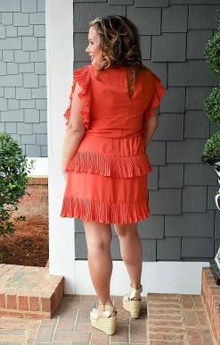 TCEC - CD0211 - 31022 Big Ambitions Dress - Coral