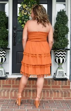 Davi & Dani - DD02849PER - 53022 Hard To Get Dress - Orange DRESSES