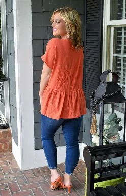 First Love - T11931 - 72022 TOPS Weekend Sun Top - Orange 6 First Love - T11931 - 72022 TOPS Weekend Sun Top - Orange