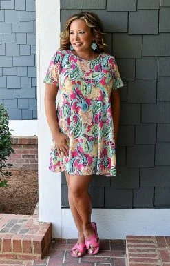 Heimish - SD1081-93 - 7122 DRESSES Crazy About You Print Dress - Multi