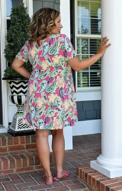 Heimish - SD1081-93 - 7122 DRESSES Crazy About You Print Dress - Multi