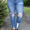 Cello - WV77287MD - 72421 Playful Behavior Distressed Skinny Jeans