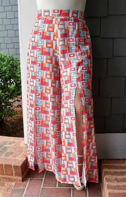 Davi & Dani - DD12232PER - 53022 Summer Energy Print Pants - Multi BOTTOMS
